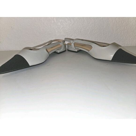 New C.Paravano Women's Pointed Toe Slingback Low Heel Gray Size 6/36.5 $125 - Picture 6 of 10